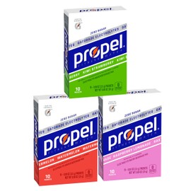 Propel Propel Powder Packets 3 Flavor Kiwi Strawberry Variety Pack With Electrolytes, Vitamins and No Sugar, 10 Count (Pack of 3)