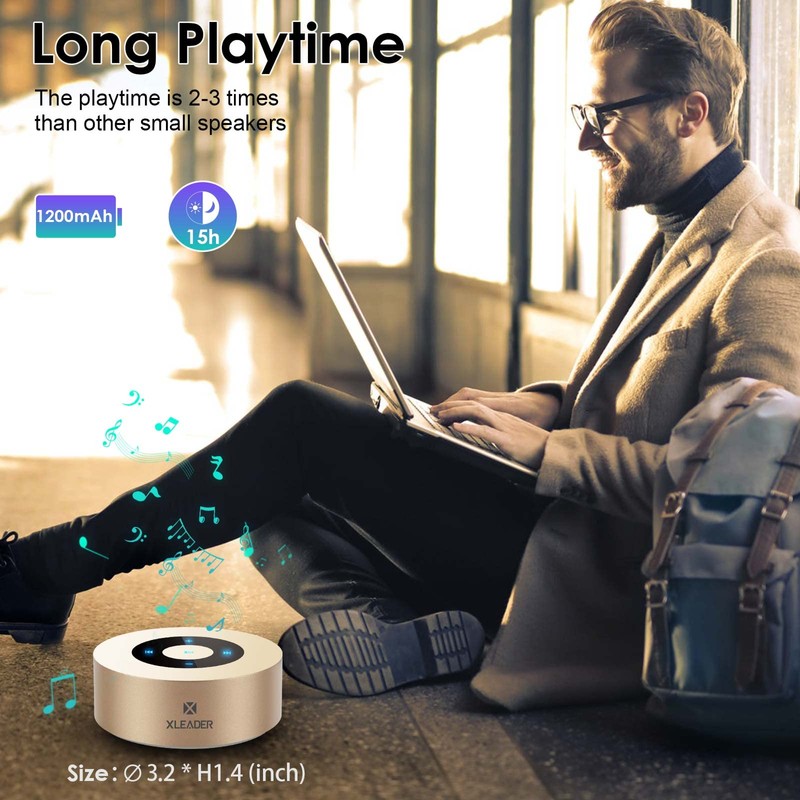 Bluetooth Speaker XLeader Portable Wireless Bluetooth Speakers (Gold)