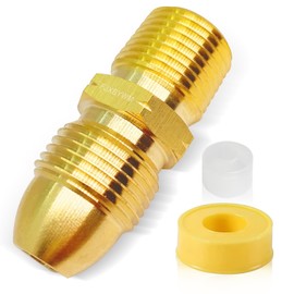 Brass Propane Adapter – Adapter Male POL To 1/2" Male Pipe Thread Propane Hose Tank Connector Fitting, Fits for Grill, Heater, RV, Outdoor Burner, Generator, and More.