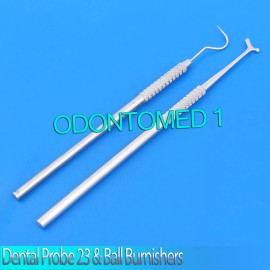 ODM Dental Probe 23 Hook & Ball Burnishers Teeth Cleaning Periodontal Kit