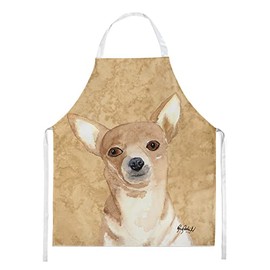 Caroline's Treasures RDR3020APRON Chihuahua Apron Polyester Cloth Adult Bib Styled Washable Kitchen Apron, Large, Multicolor