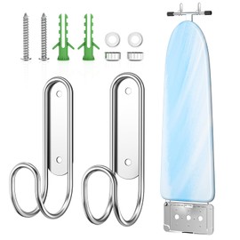 XILIMEN Ironing Board Holder Wall Mount, Durable Ironing Board Holder Stainless Steel, Space Saving Iron Board Hook for Wall Heavy Duty, for Laundry Room Livingroom Bathroom Small(Y or T Leg)