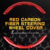 KEEPDSGN 15''Car Steering Wheel Cover Leather Non-Slip Carbon Fiber For