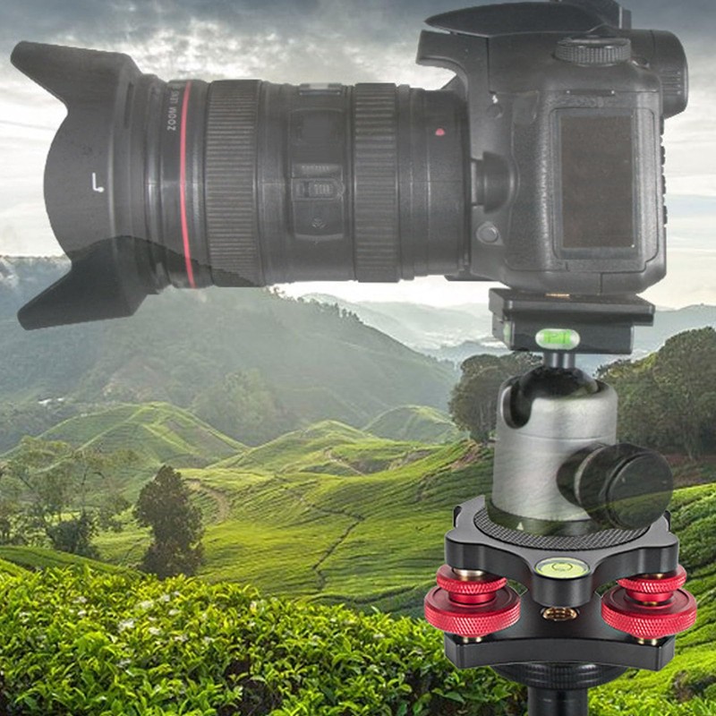 Camera Panoramic Panning Base, 3/8 Inch Screw Aluminum Alloy Panorama