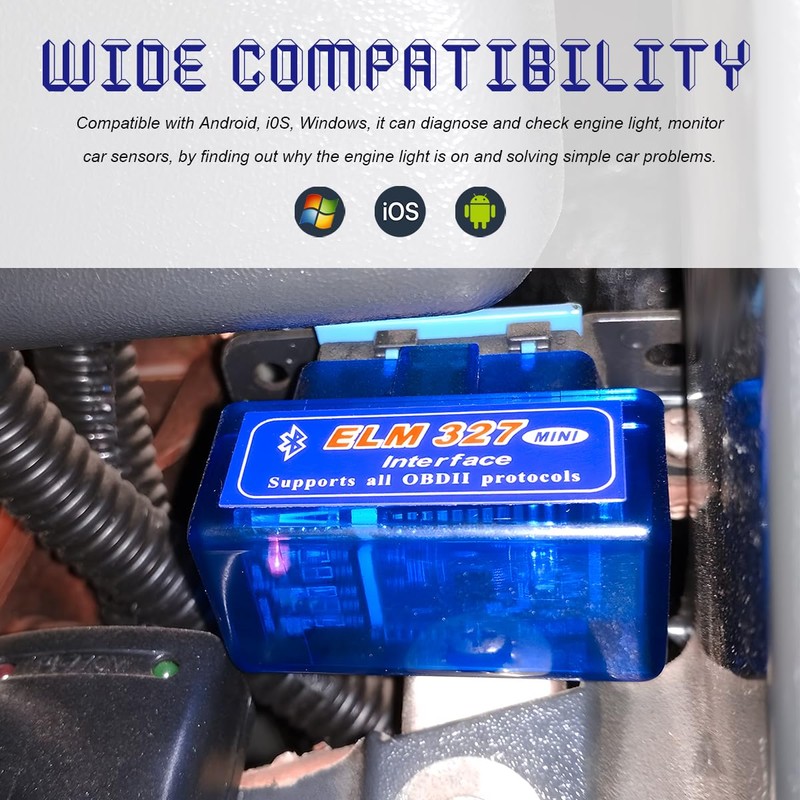 MUQIDA ELM327 OBDⅡ Car Auto Diagnostic Scanner, Mini OBDII Professional