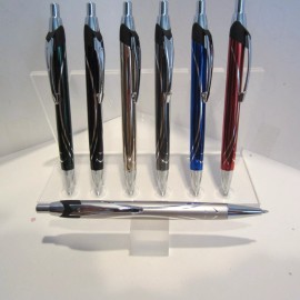 TERZETTI JUPITER CHROME BALLPOINT PEN+ VELVET POUCH-METAL BODY QUALITY PEN