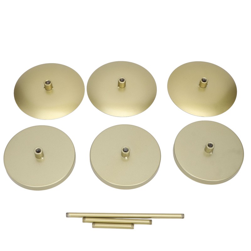 Gold Pillar Candle Holder Double Sided Use Rust Prevention Iron