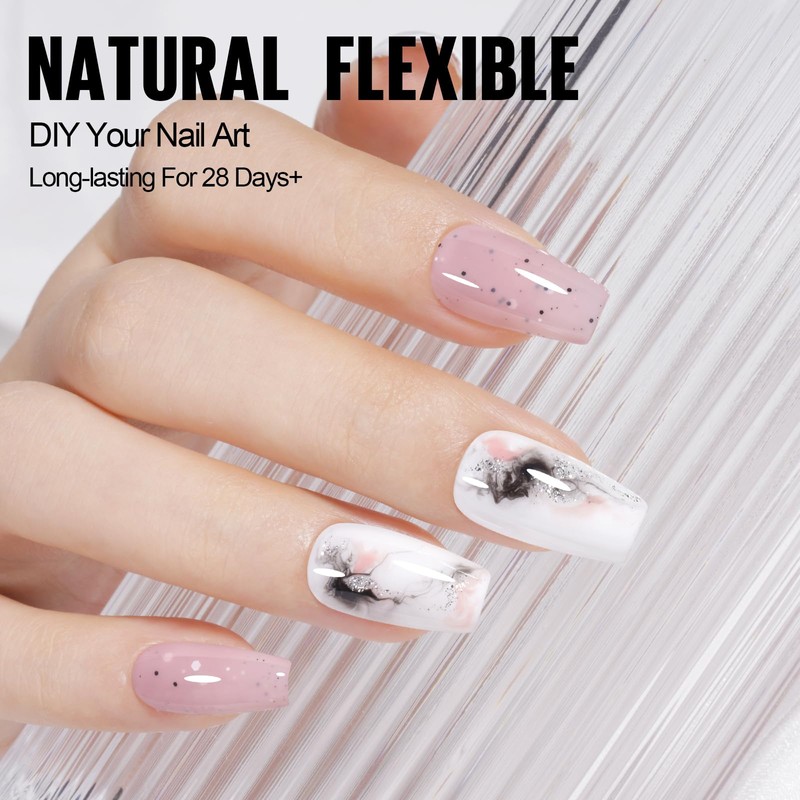 TOMICCA Nail Tips and Glue Gel Kit Gel Nail X