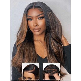 Nadula Bye Bye Knots Balayage Brown Pre Everything Wig Body Wave Glueless 13x4 Lace Front Human Hair Wig Pre Plucked Pre Bleached Highlight Brown Wig with Invisible Knots 150% Density 24inch