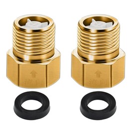 Brass Check Valve 1/2" Female to 1/2" Male, Hose Backflow Preventer 2pcs, One Way No Turn Back for Tank Water Heater Toilet