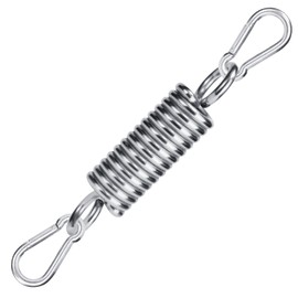 HOMPER Swing Spring for Hanging Chair, Load Capacity up to 300 kg, 2 x M10 Carabiner and 1 x Suspension Spring, Hanging Chair Suspension Stainless Steel 304 for Hammock Chair, Punch Bag Holder,