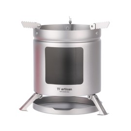 Ti artisan Titanium Backpacking Wood Burning Stove Portable Folding Camping Backpacking Wood Stove