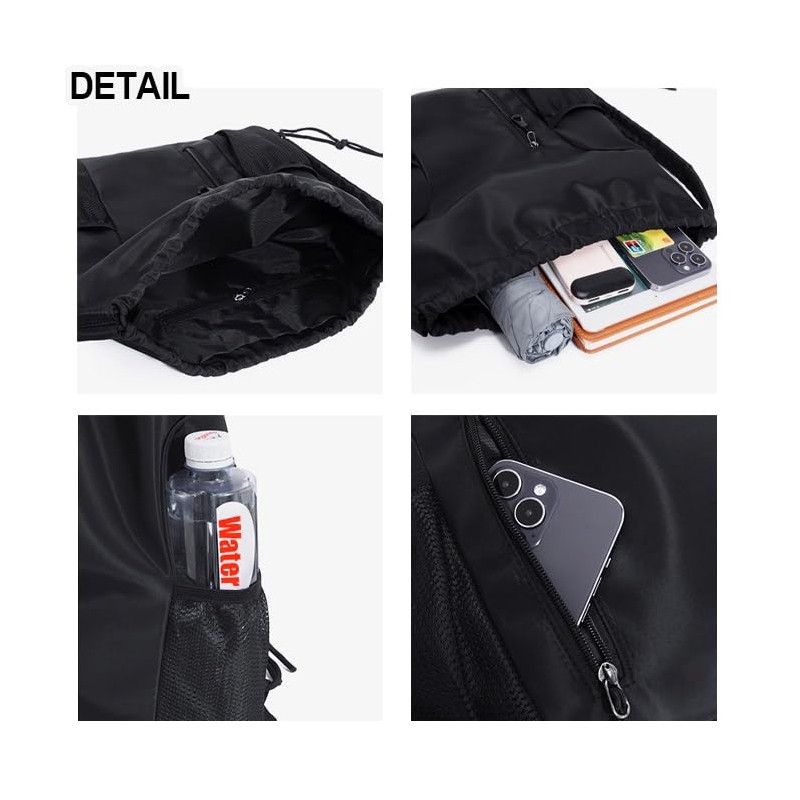Arcade Unisex Knapsack, Stylish, Sports, Gym Sack, Plain, Drawstring, Waterproof,
