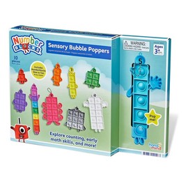 Learning Resources Numberblocks Sensory Bubble Poppers, Push Pop Fidget Toys, Keychains for Kids, Counting Maths Manipulatives, Calm Down Corner Supplies, Preschool Classroom Must Haves