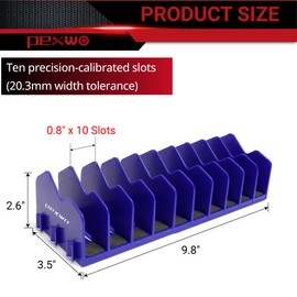 pexwo Plier Organizer, Plier Rack, Plier Holder and Cutter Organizer with Non-Slip Rubber Base, Tool BoxOrganizer, PlierOrganizer for Tool Box Drawer, 40 slots, ToolStorage, PlierRack (4 PC-Blue)