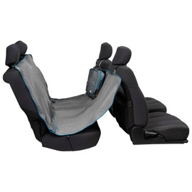 Kurgo Dog Car Seat Cover, Pet Bench Seat Covers, Hammock Style Car Cover, Water Resistant, Scratch Proof, Cars, 55 Inches, Heather Hammock (Heather Charcoal Grey, 55")