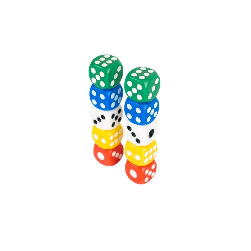 Storm&Lighthouse 10 Pack Six-Sided Dice Coloured Dice Game D6 Dice