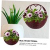 VICASKY 2Pcs Wall Mounted Simulated Rattan Flower Baskets Chic Home