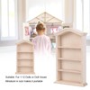 KooingTech Dollhouse Bookshelf, Mini Bookshelf for Mini Books, 1:12 Miniature