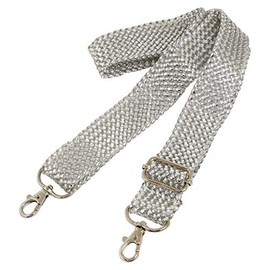 Fairy Tale Art La Marchen Tape Shoulder Belt, Length Approx. 27.6 - 53.1 inches (70 - 135 cm), Width Approx. 1.3 inches (33 mm), Silver, 1 Pair S1120