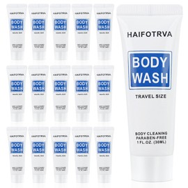 HAIFOTRVA Travel Size Body Wash Bulk Pack of 100,Individually Wrapped Small Size Hotel Body Wash Supplies 30ml/1 fl oz Portable Shower Gel Toiletries Amenities Bulk for Guests,Travel,Homeless,Charity