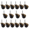 MUKLEI 16 Pack Ball Caster Wheels, 2 Inch Antique Brass