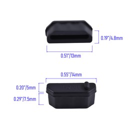 Skweawert 20 PCS HDMI Port Anti-dust Plugs, Silicone Covers Caps Stoppers, Port Protector for TV,Computer, Other Devices, 0.51 x 0.19 (LxW)