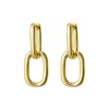 LaBling Rectangular Hoop Earrings for Women | Statement Gold Hinged