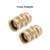 2Pairs 3/4in Brass Hose Adapter 2 Way Hose Adapter Durable