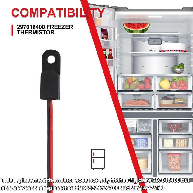 297018400 Freezer Thermistor & Sensor - Compatible with Electrolux &
