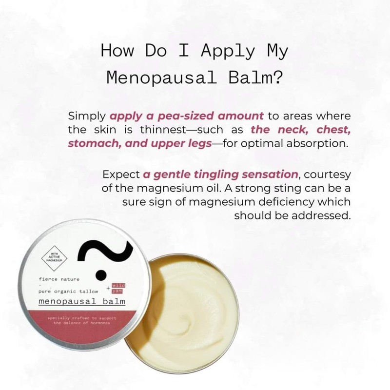 Fierce Nature Pure Organic Tallow Menopausal Balm with Wild Yam