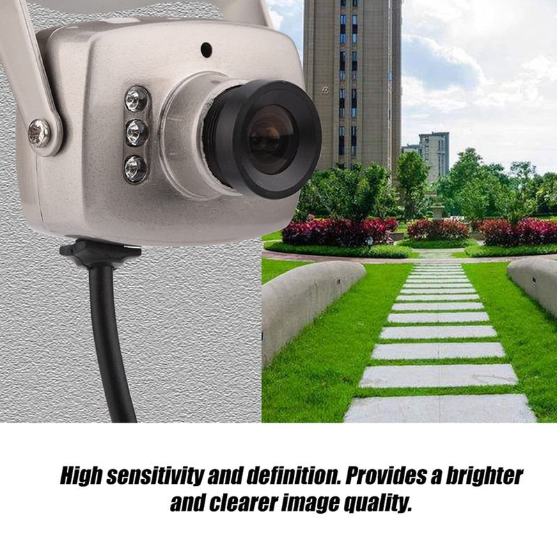 Yunseity -Camera, 3.6 mm 6 LEDs Wired CMOS Audio/Video CCTV