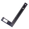 JCFANTS 12 Inch Woodworking Square Ruler, 45_90 Degree Hole Framing