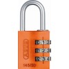 ABUS 145/30 C Aluminum Resettable Combination Padlock, 3 Dial, Orange