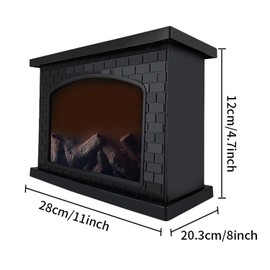 Ragyzity Fireplace Lanterns Decorative Small Fireplace Lantern Decor, Flameless Portable Electric Fireplace Light, Cozy and Decorative Indoor Fireplace and Mini Fireplace for Home Christmas Decor
