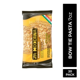 LA MODERNA, Corbata, Pasta, Hecha con Sémola de Trigo Durum, Enriquecida con Vitaminas y Hierro, 7 oz, Pack de 20