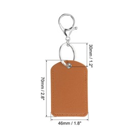 [PATIKIL] Leather Key Chain PU Leather Keychain with Key Ring Keychain Holder for Key ID Key Card, Crown