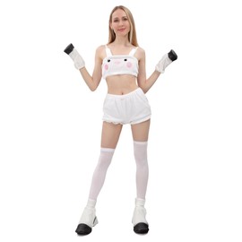 KUOIN Horse Front Back Hooves, Hoof Gloves Shoes with Elastic Straps Animal Cosplay Costume Accessorise Set (Black, L)