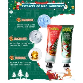 Hand Creams Christmas Set of 5 Mini Hand Cream Gift Set, Dry Cracked Hands Moisturising Cream for Winter, Small Gift Christmas for Men/Women/Mother/Girlfriend Christmas Set B