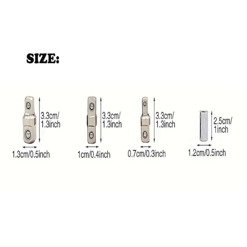 QIZHIMEI Offset Extension wrench, Tight Reach Extension Wrench Set,1/2", 1/4"