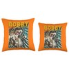 ＠brindle_bobby Crazy Bobby Throw Pillow, 16x16, Multicolor