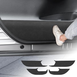 FDAIUN Car Door Kick Guard Door Protector Sticker For Toyota RAV4 2019-2025 Accessories Suede Material Soft Touch Custom Dress Up Interior Parts Interior Panel With Double Sided Tape 4pcs
