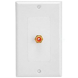 Rosebe RCA Wall Plate RCA Decorative Wall Plate 70*115mm for ABS Wall Plate Subwoofer Audio Po Home Office Wall Socket