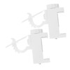 STOBAZA 4 Pcs Curtain Rod Brackets White No Drill Easy