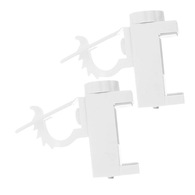 STOBAZA 4 Pcs Curtain Rod Brackets White No Drill Easy