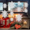 18Pcs Christmas Winter Hanging Snowflakes, 3D Glittery Large Snowflake Garland