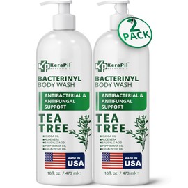 KERAPIL Tea Tree Oil Antibacterial Body Wash for Skin Relief