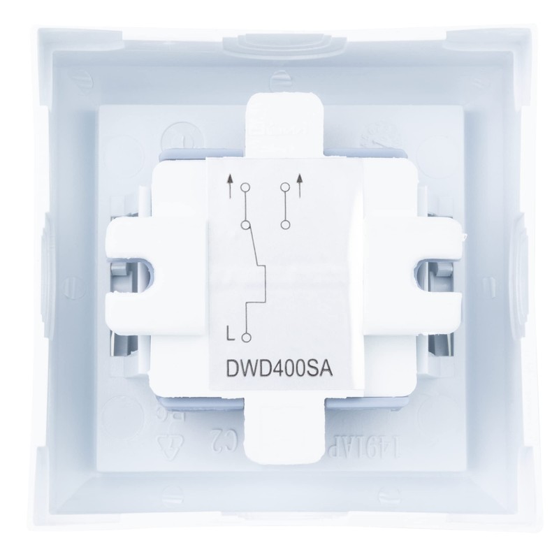 REV PlanoLuxe 0511472777 Surface-Mounted On and Toggle Switch, White