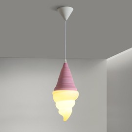 ONEBAO Ice Cream Chandelier Spiral Cone Decorative Pendant Light Fixture, DIY Hanging Lighting Fixtures for Kitchens, Dining Rooms and More