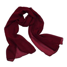 Chiffon Scarf, head scarf,Wrap,chiffon scarves, Wrap Shawl, Plain Colors Shawl(DDN43PJ2) (Burgundy)